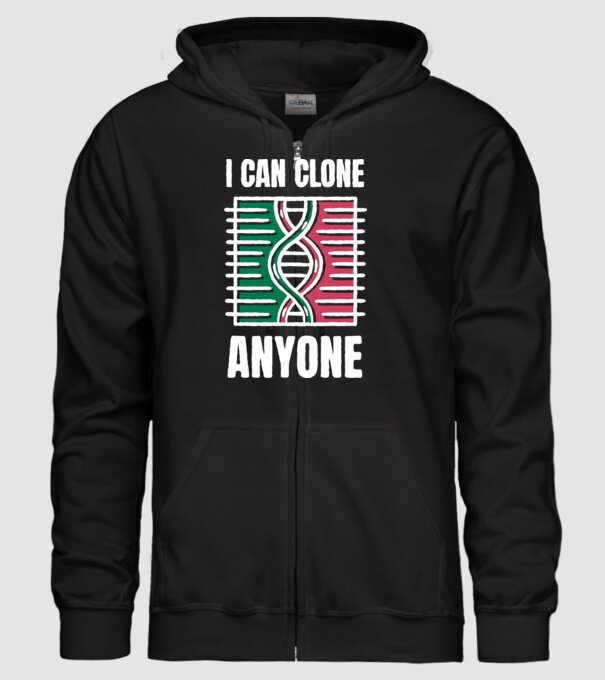 Clonez pe oricine Biolog model negru pe tricou