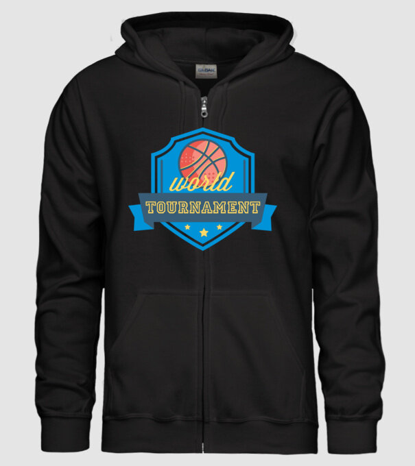 Basketball Tournament model negru pe tricou