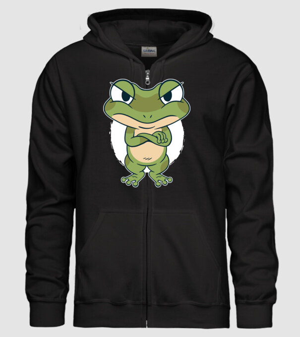 Broască model negru pe tricou