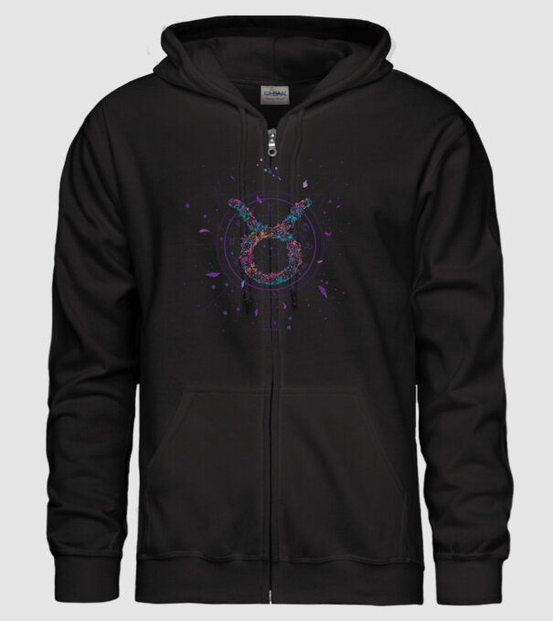 Taurus Zodiac model negru pe tricou