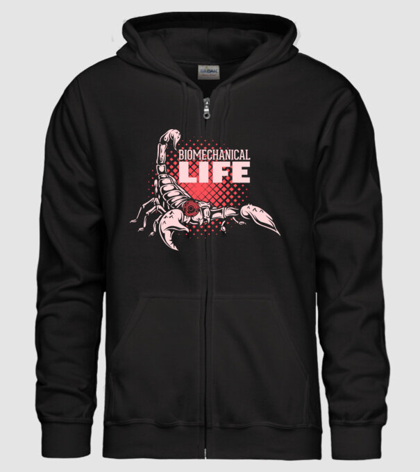 Biomechanical Life model negru pe tricou