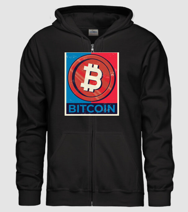 Bitcoin Criptomonedă model negru pe tricou