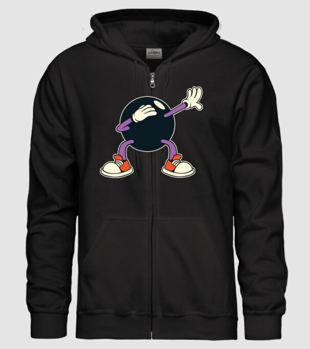 Bowling DAB model negru pe tricou
