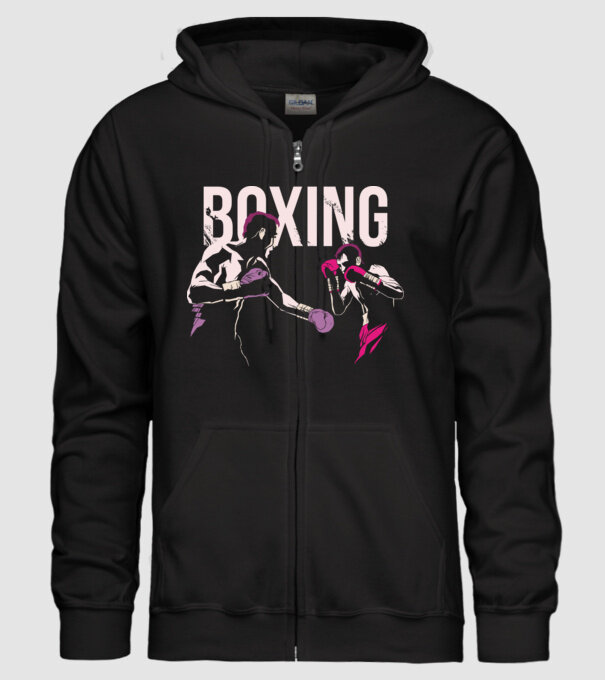 Boxing model negru pe tricou