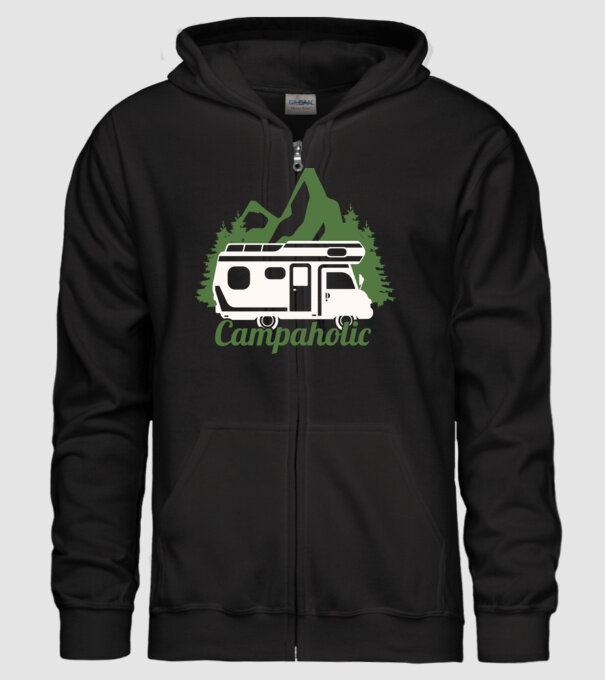 Campare Campaholic model negru pe tricou