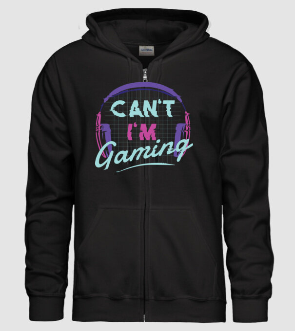 'Can''t I''m Gaming - Gamer' model negru pe tricou