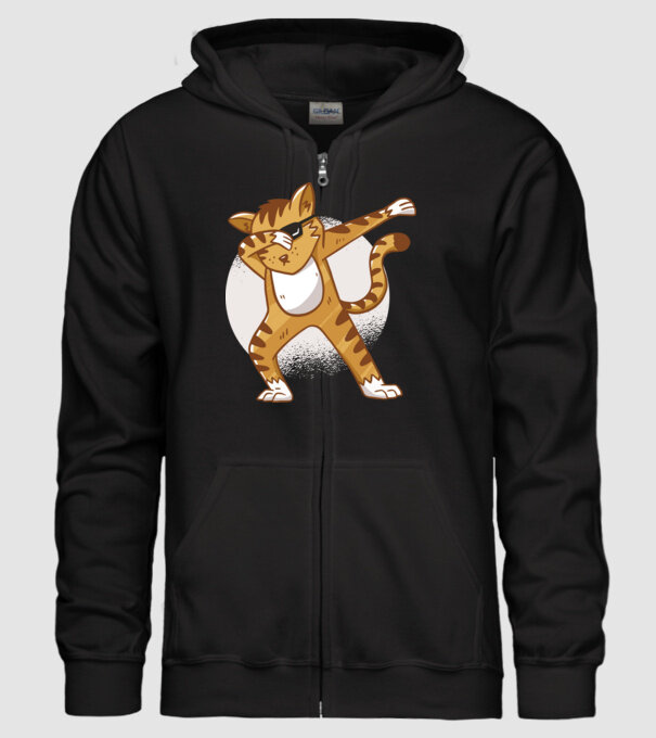 Pisică DAB model negru pe tricou