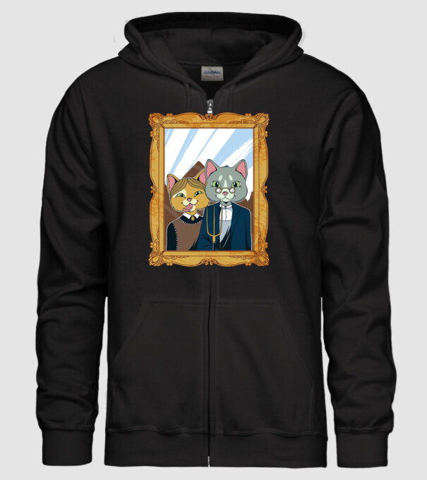 Portret Pisică model negru pe tricou