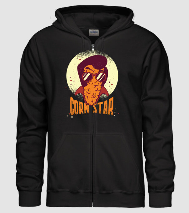 Corn Star - Porumb cu freză Elvis model negru pe tricou