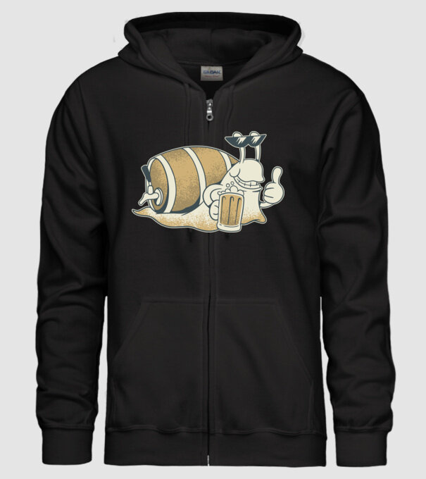 Melc cu bere model negru pe tricou