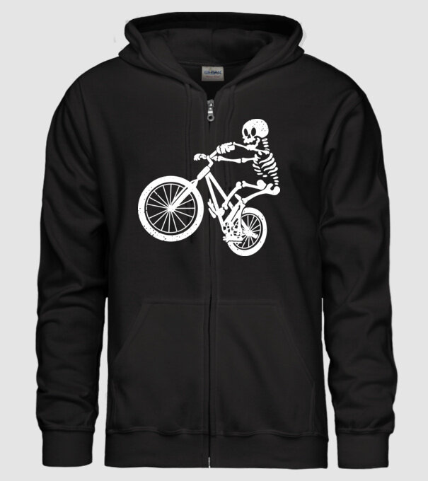 Biciclist schelet model negru pe tricou