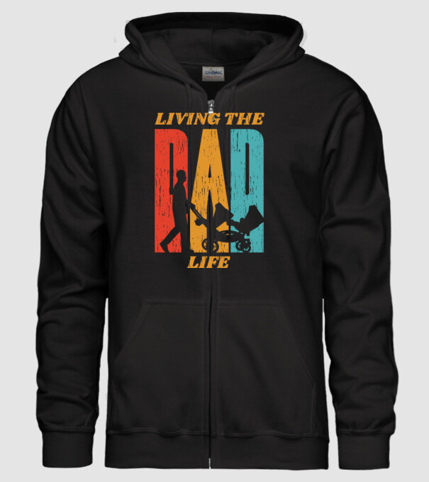 Dad Life pentru tata model negru pe tricou