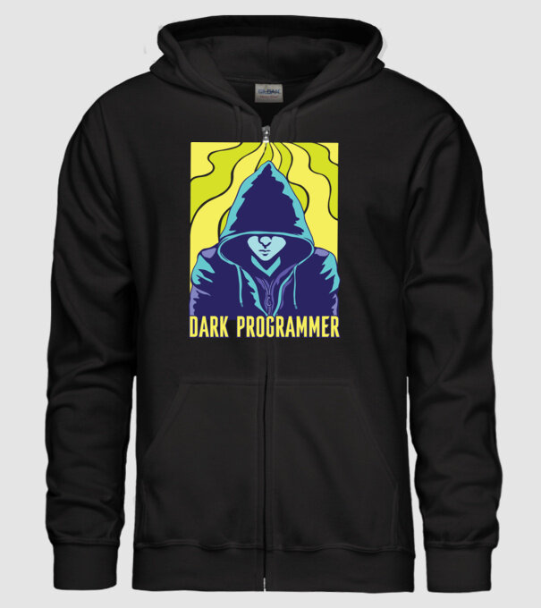 Dark Programmer model negru pe tricou