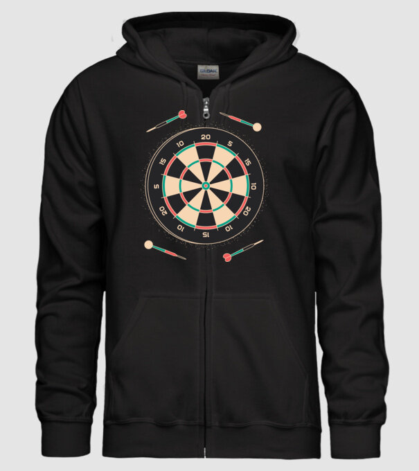 Tablă Darts model negru pe tricou