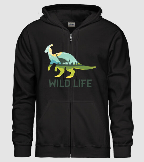 Dinosaur model negru pe tricou