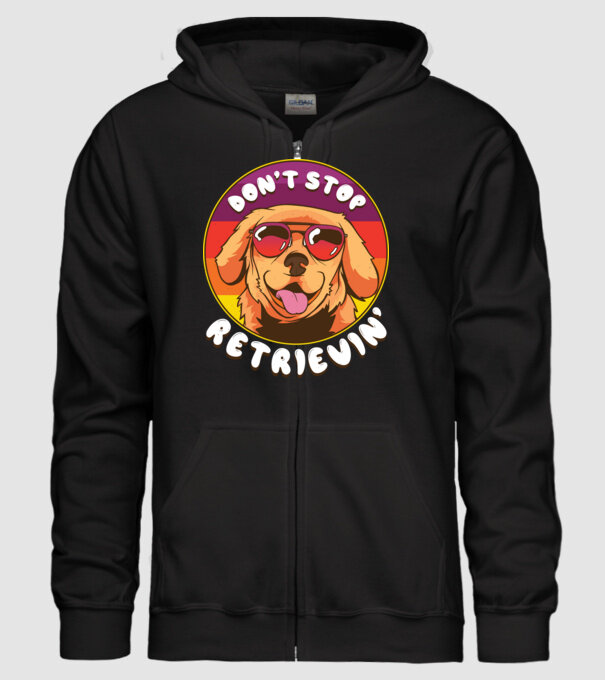 'Don''t stop Retrievin''' model negru pe tricou