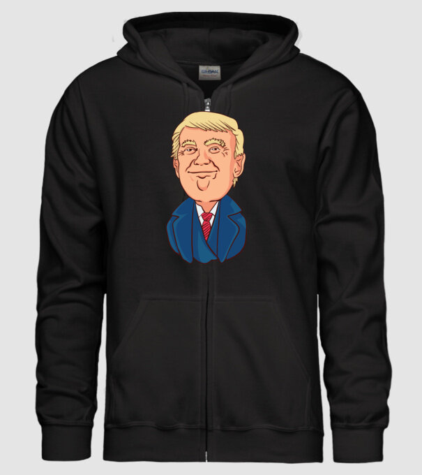 Donald Trump model negru pe tricou