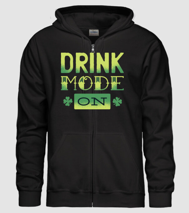 Drink mode on - Mod de băutură activat model negru pe tricou
