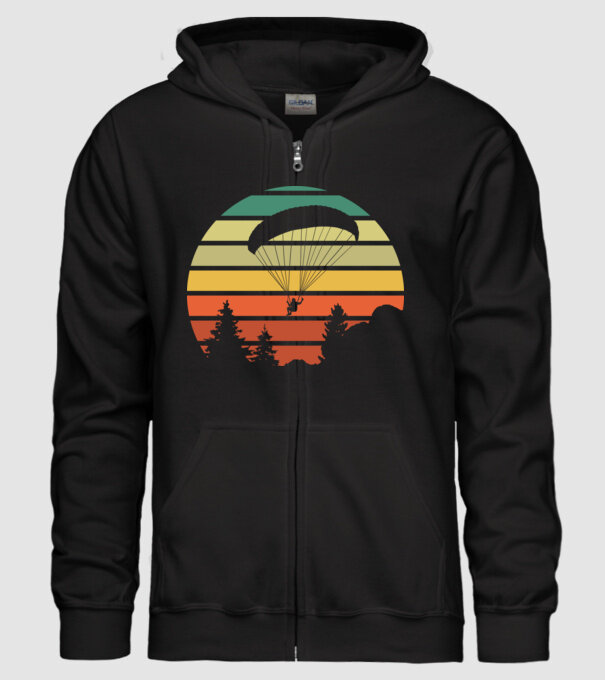 Parașutist model negru pe tricou