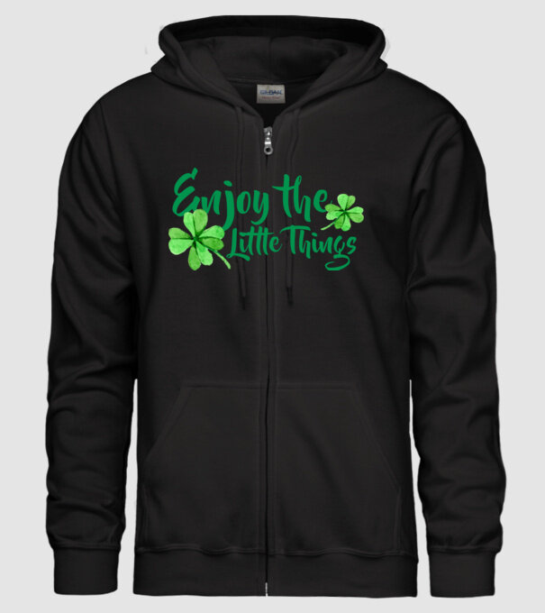 Enjoy the little things model negru pe tricou