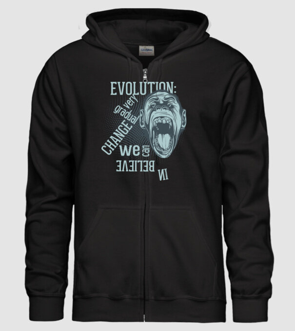 Evolution - Very gradual change model negru pe tricou