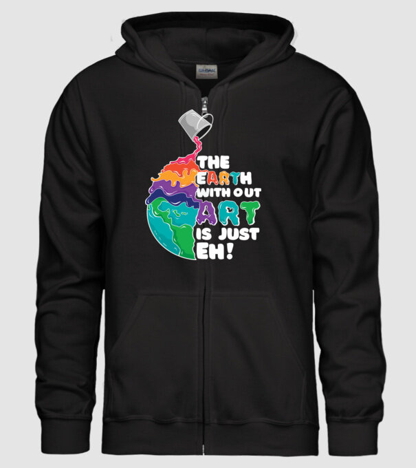 Pământ Artă model negru pe tricou