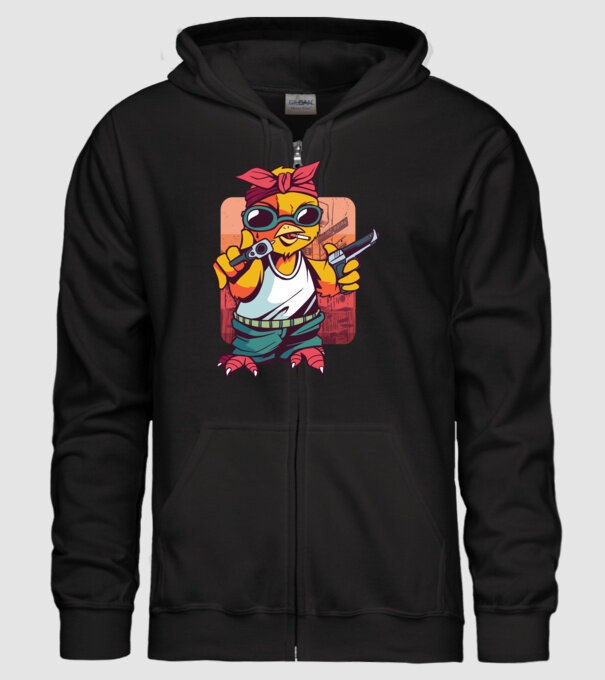 Pui Gangster model negru pe tricou