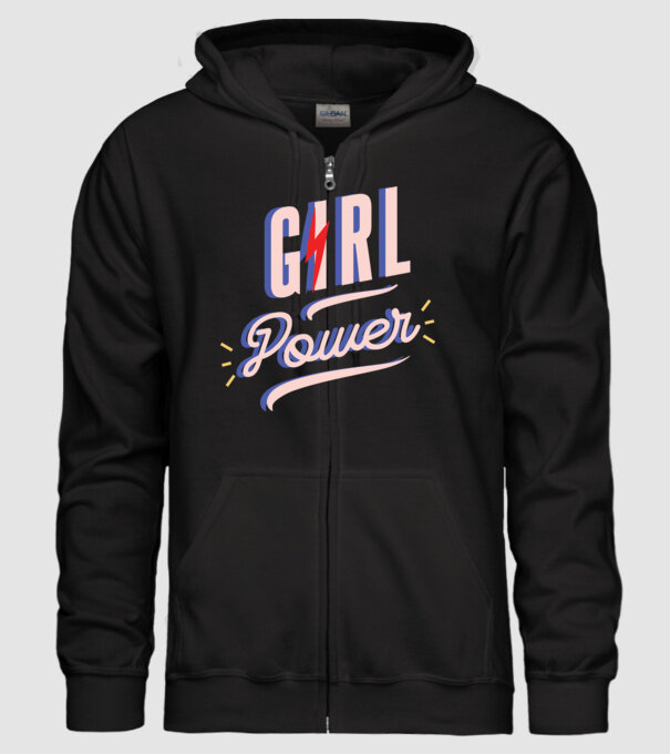 Girl Power de Ziua Femeii model negru pe tricou