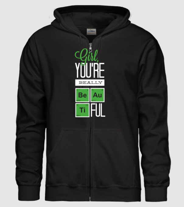 Girl you are really beautiful model negru pe tricou
