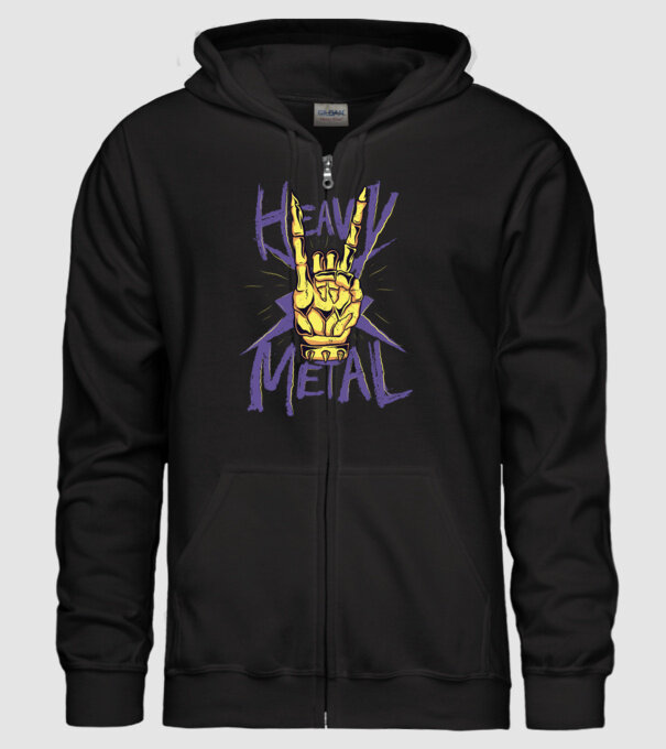Heavy Metal model negru pe tricou