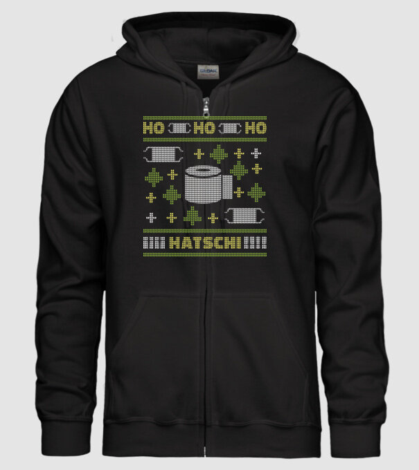 Hohohoho hârtie igienică pulover urât model negru pe tricou