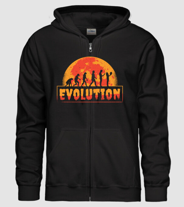 Evoluție Horror model negru pe tricou