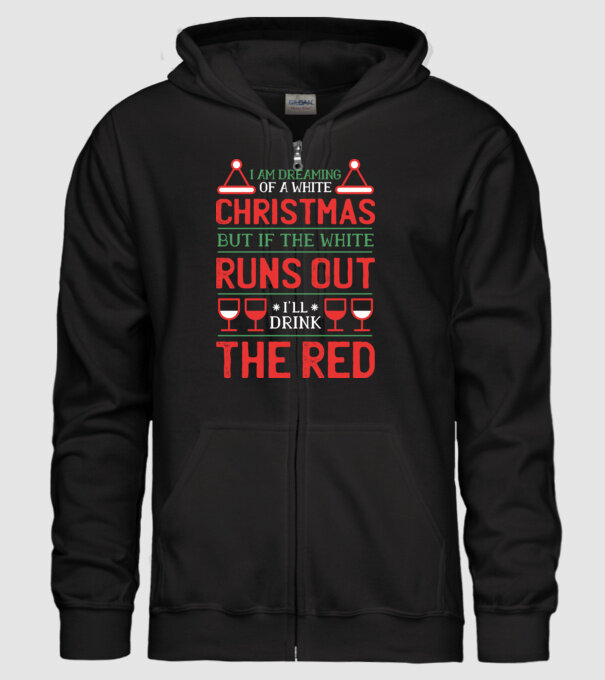I am dreaming of a white Christmas model negru pe tricou