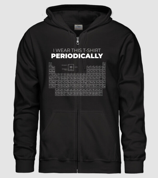 I wear this t-shirt periodically model negru pe tricou