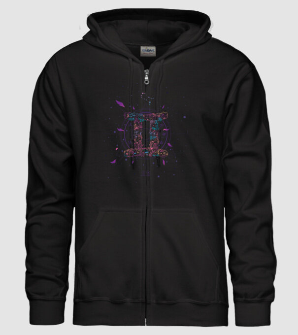 Gemini Zodiac model negru pe tricou
