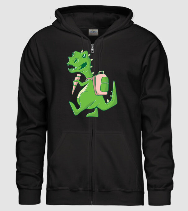 Elev Dino model negru pe tricou