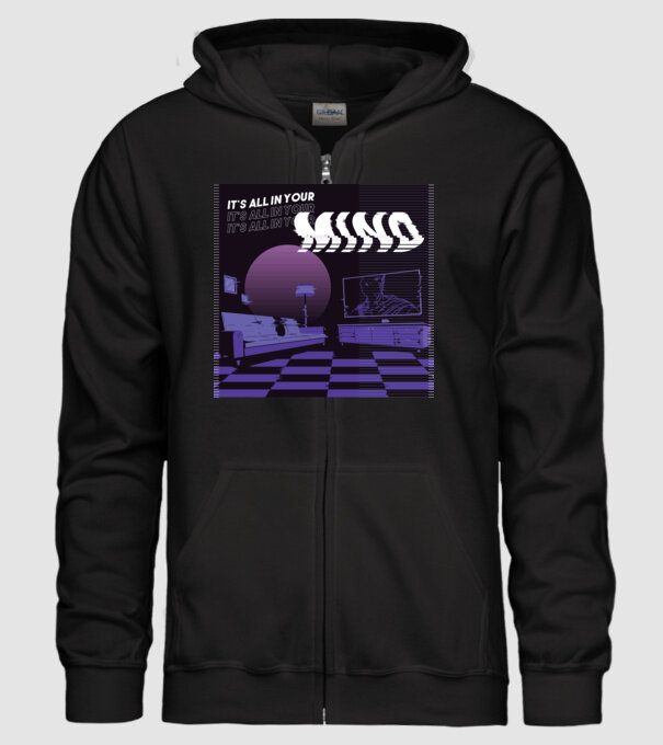 'It''s all in your mind' model negru pe tricou