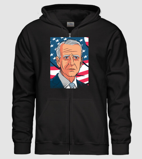 Joe Biden USA model negru pe tricou
