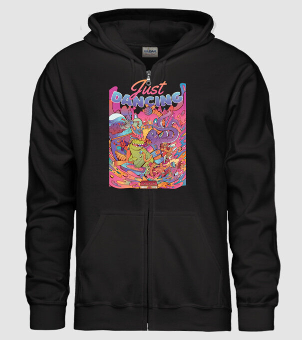 Just Dancing Fulgi de cereale model negru pe tricou