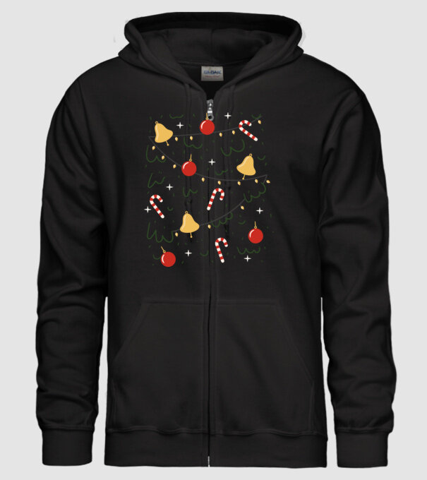 Decorații Crăciun model negru pe tricou