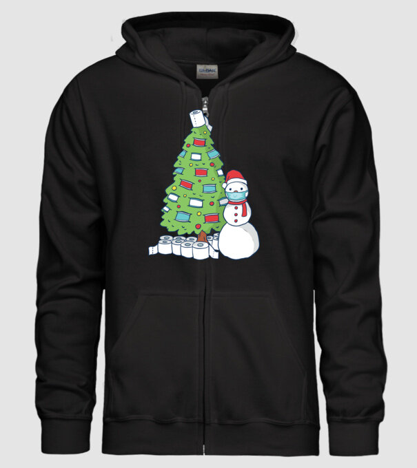 Brad De Crăciun model negru pe tricou