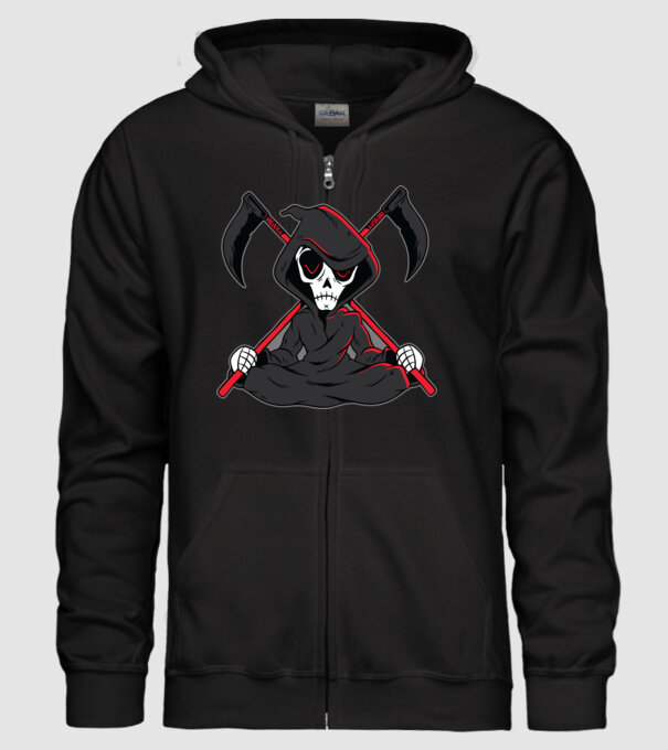 Moartea - Grim Reaper model negru pe tricou