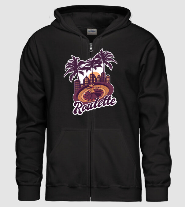 Casino Roulette model negru pe tricou