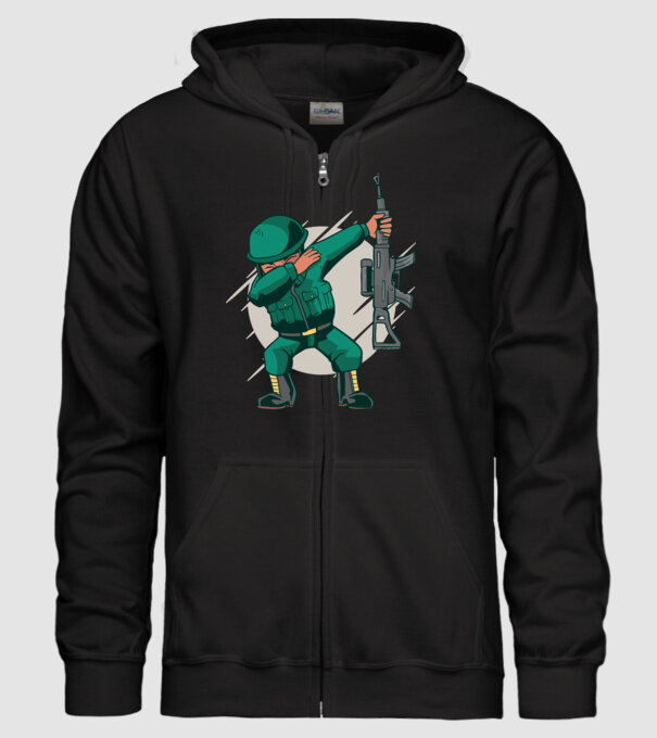 Soldat DAB model negru pe tricou