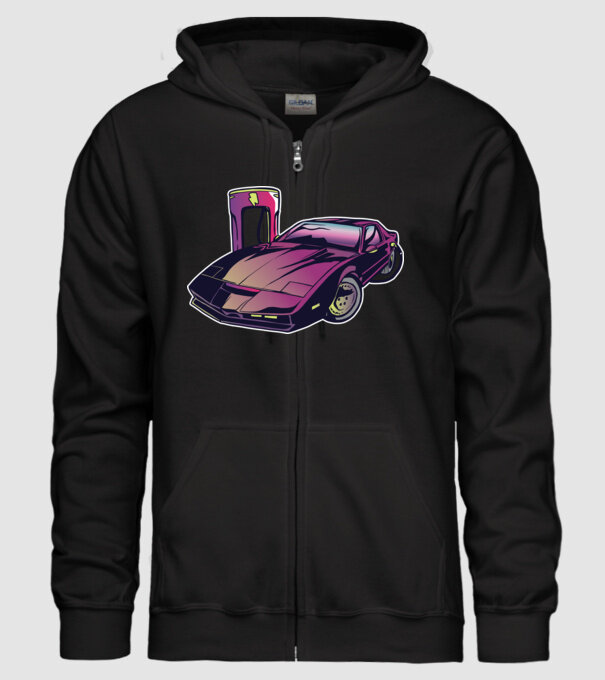 Kitt pe încărcător electric tricou amuzant model negru pe tricou