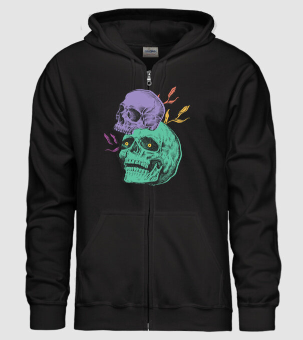 Cranii model negru pe tricou