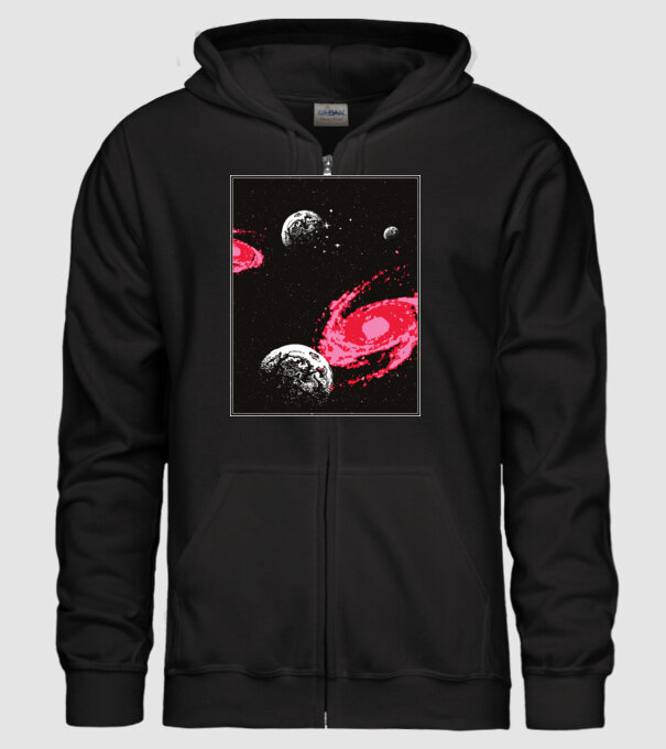 Cosmos Spațiu model negru pe tricou