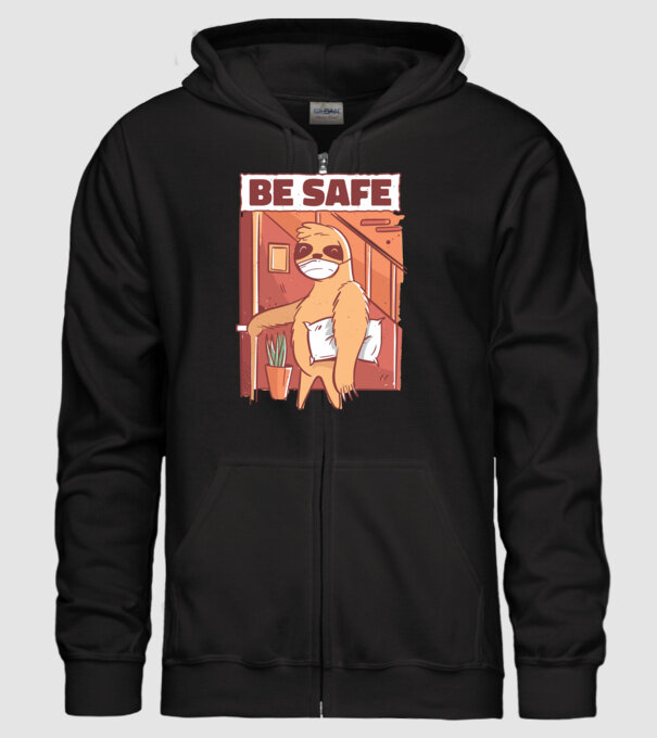Leneș Be Safe model negru pe tricou