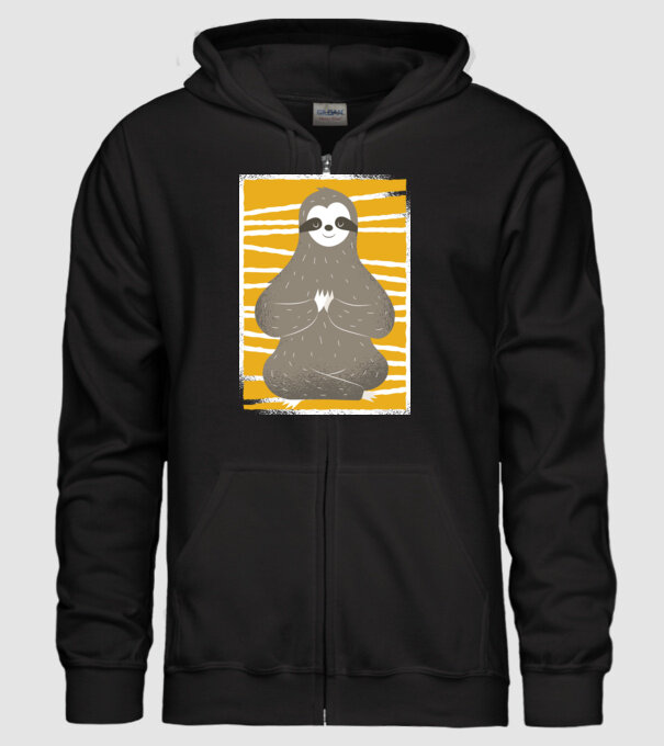 Yoga Leneș model negru pe tricou