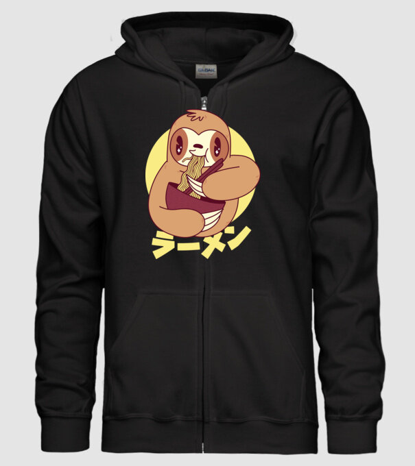Ramen Leneș model negru pe tricou